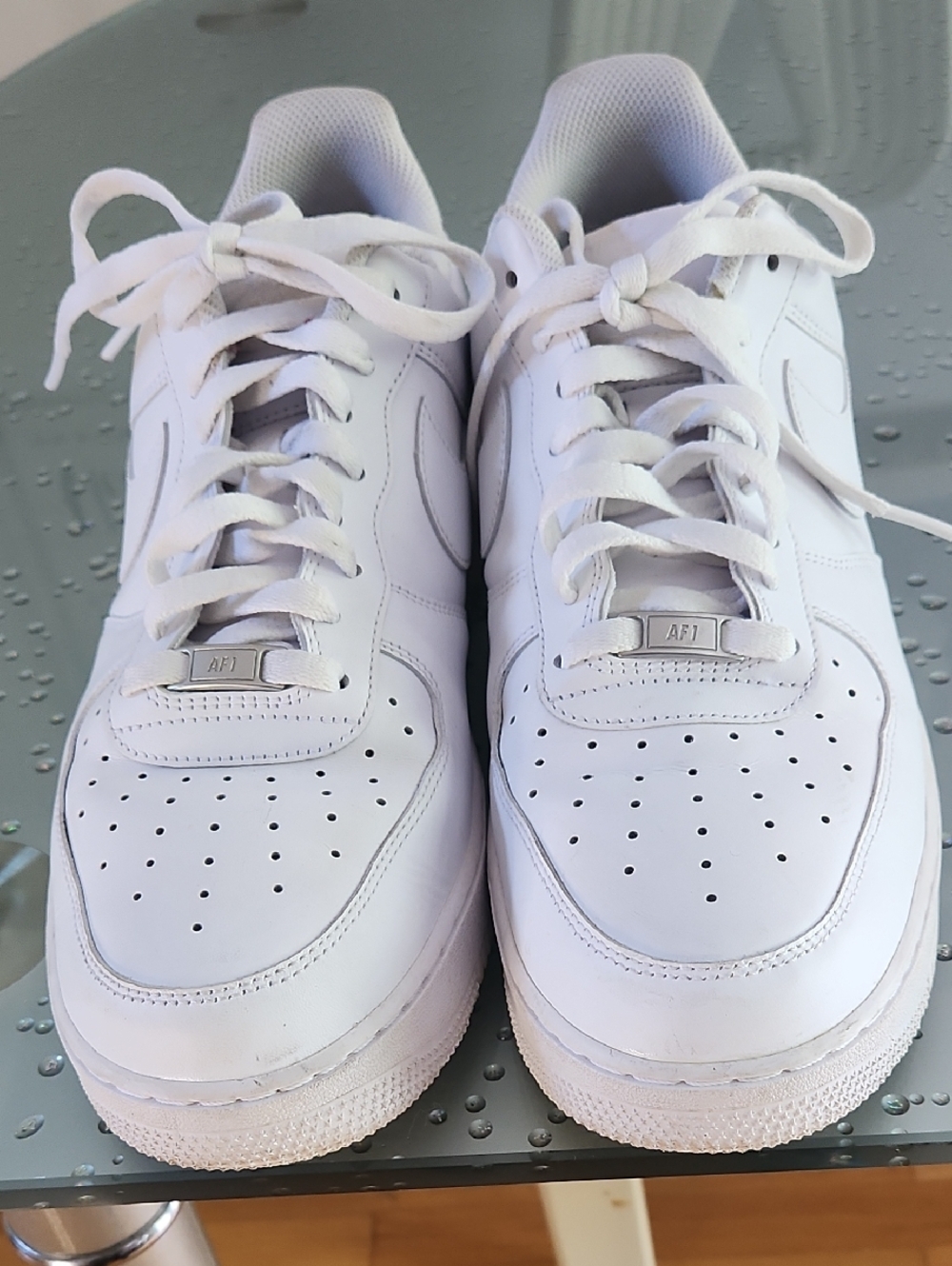 Nike Air Force 1 White Leather Men's Low-Top Sneakers